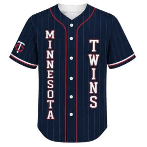 Minnesota Twins Custom Jersey Navy Pinstripe Brilliant