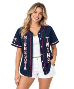 Minnesota Twins Custom Jersey Navy Pinstripe Brilliant