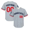 Minnesota Twins Gray Jersey Elite New Logo Pinstripe