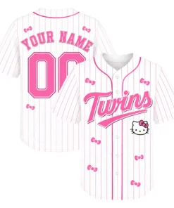 Minnesota Twins Hello Kitty Jersey Adorable Pink Pinstripe