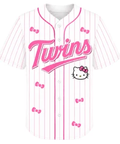 Minnesota Twins Hello Kitty Jersey Adorable Pink Pinstripe