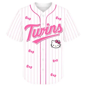 Minnesota Twins Hello Kitty Jersey Adorable Pink Pinstripe