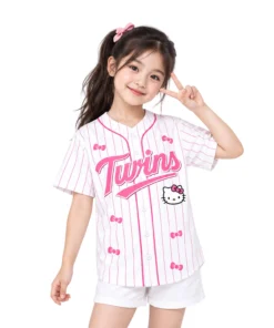 Minnesota Twins Hello Kitty Jersey Adorable Pink Pinstripe