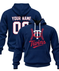 Minnesota Twins Hoodie Bold Navy Baseball Style