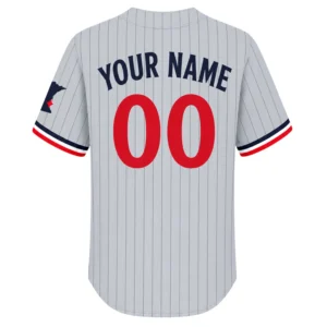 Minnesota Twins Pinstripe Jersey Custom Remarkable Gray