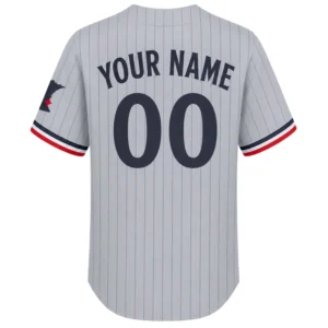 Minnesota Twins Pinstripe Jersey Custom Remarkable Gray