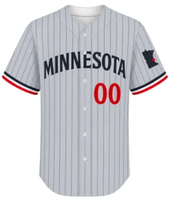 Minnesota Twins Pinstripe Jersey Custom Remarkable Gray