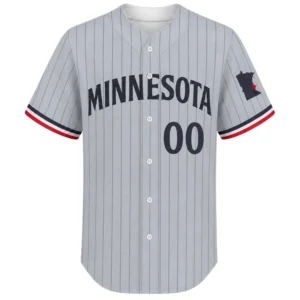 Minnesota Twins Pinstripe Jersey Custom Remarkable Gray