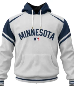 Minnesota Twins Pullover Hoodie Essential Gray Navy Style
