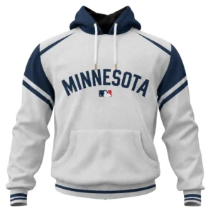 Minnesota Twins Pullover Hoodie Essential Gray Navy Style