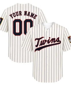 Minnesota Twins Retro Pinstripe Jersey 2026 Bold Cream