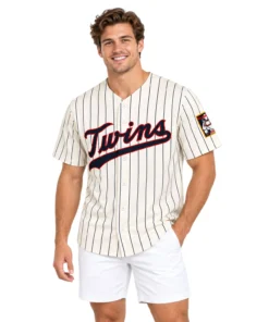 Minnesota Twins Retro Pinstripe Jersey 2026 Bold Cream