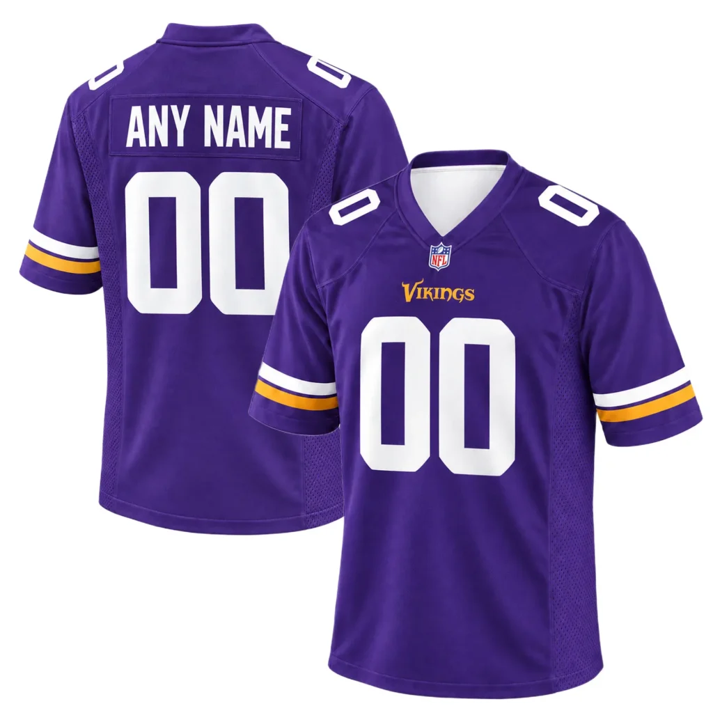 Minnesota Vikings Custom Game Day Jersey Bold Name and Number