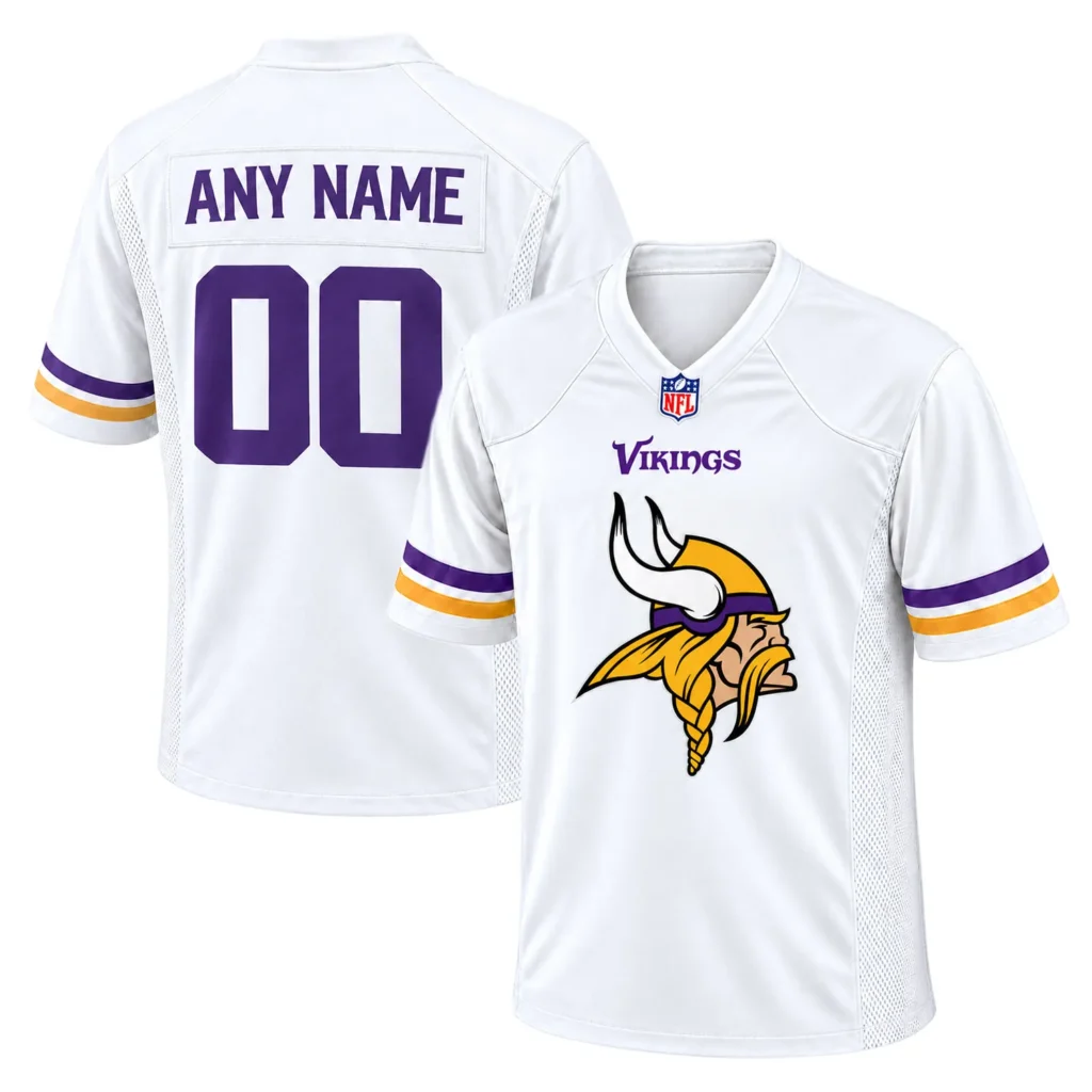 Minnesota Vikings Custom Sport White Jersey Gift Vibrant