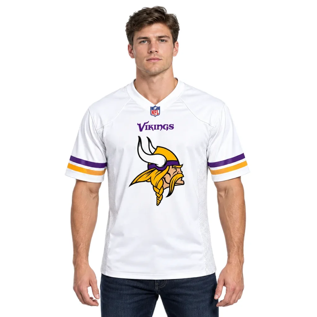 Minnesota Vikings Custom Sport White Jersey Gift Vibrant