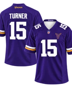 Minnesota Vikings Dallas Turner Jersey Bold Name & Number S-7XL