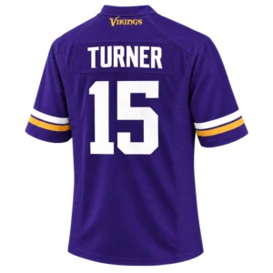Minnesota Vikings Dallas Turner Jersey Bold Name & Number S-7XL