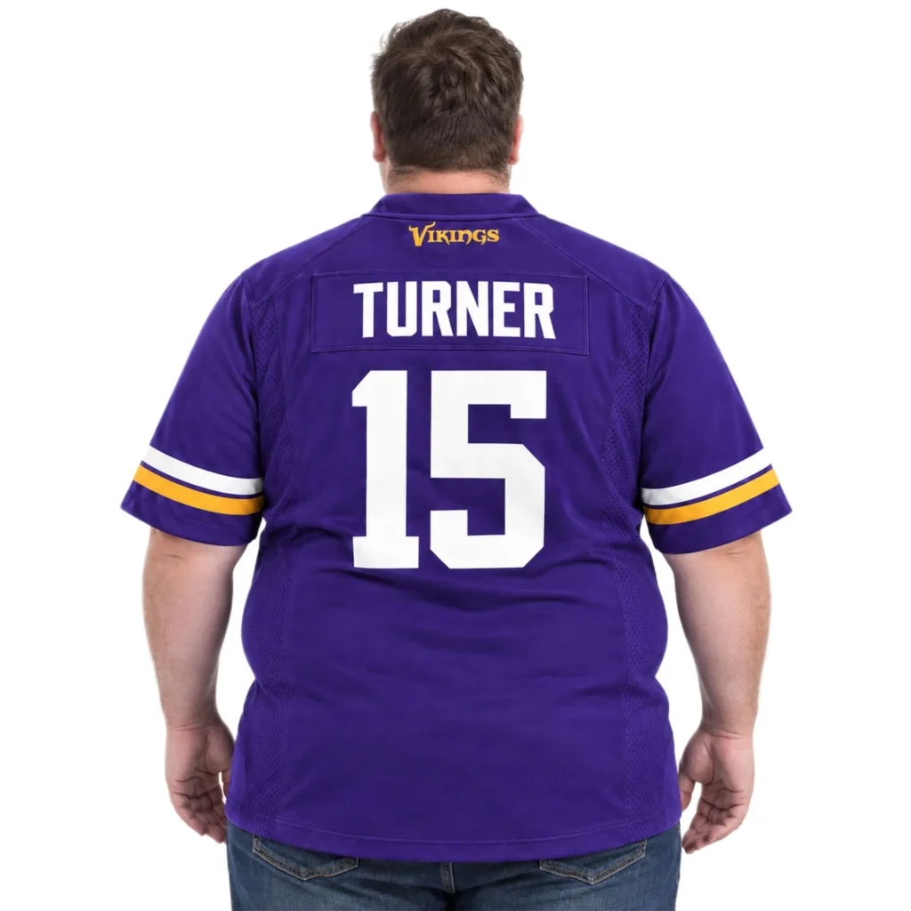 Minnesota Vikings Dallas Turner Jersey Bold Name & Number S-7XL