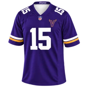 Minnesota Vikings Dallas Turner Jersey Bold Name & Number S-7XL