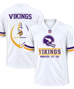 Minnesota Vikings Sport Fan Jersey Vibrant White Design