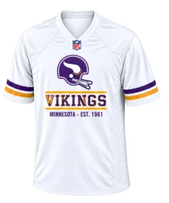 Minnesota Vikings Sport Fan Jersey Vibrant White Design
