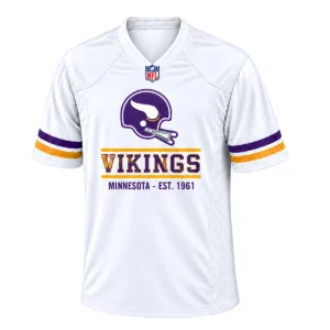 Minnesota Vikings Sport Fan Jersey Vibrant White Design