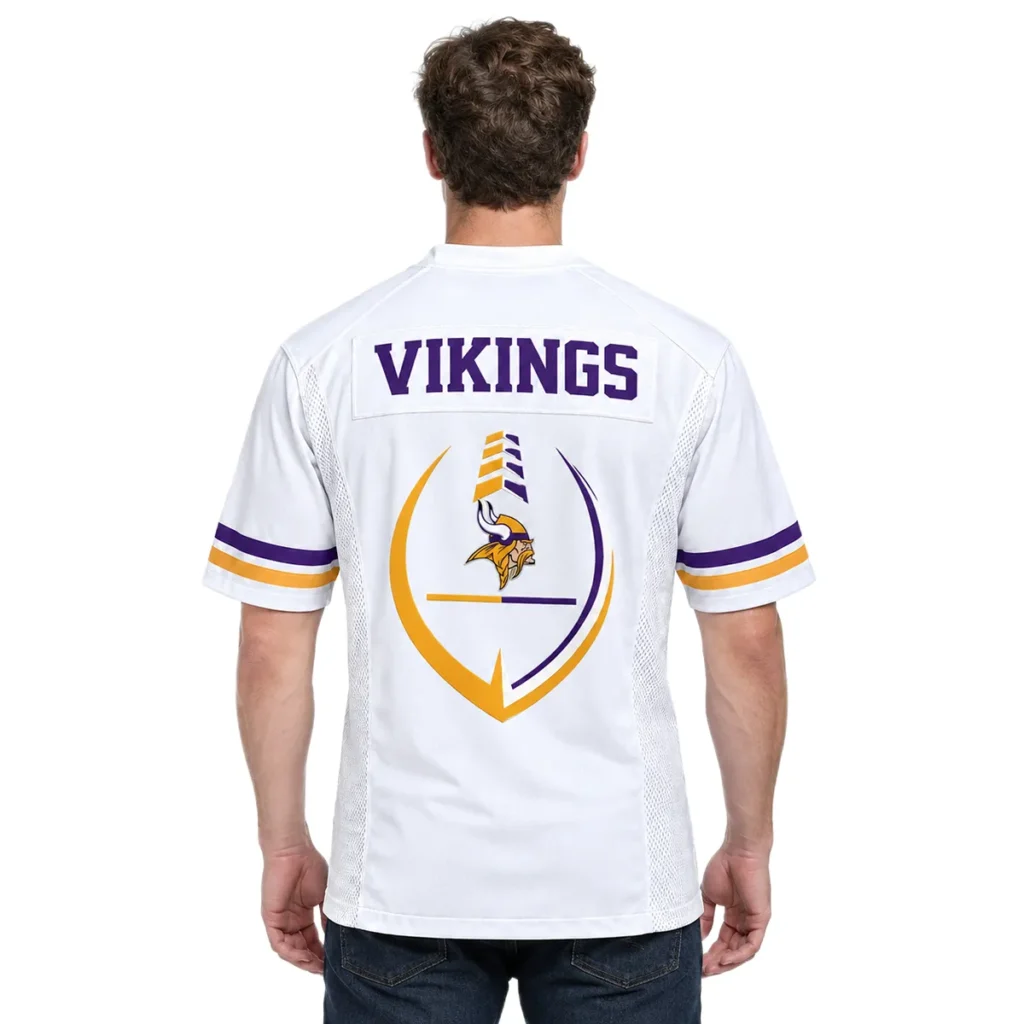 Minnesota Vikings Sport Fan Jersey Vibrant White Design