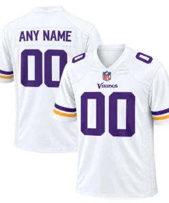 Minnesota White Jersey Football Mom Gear Bold Name and Number