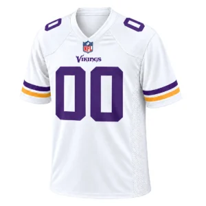 Minnesota White Jersey Football Mom Gear Bold Name and Number