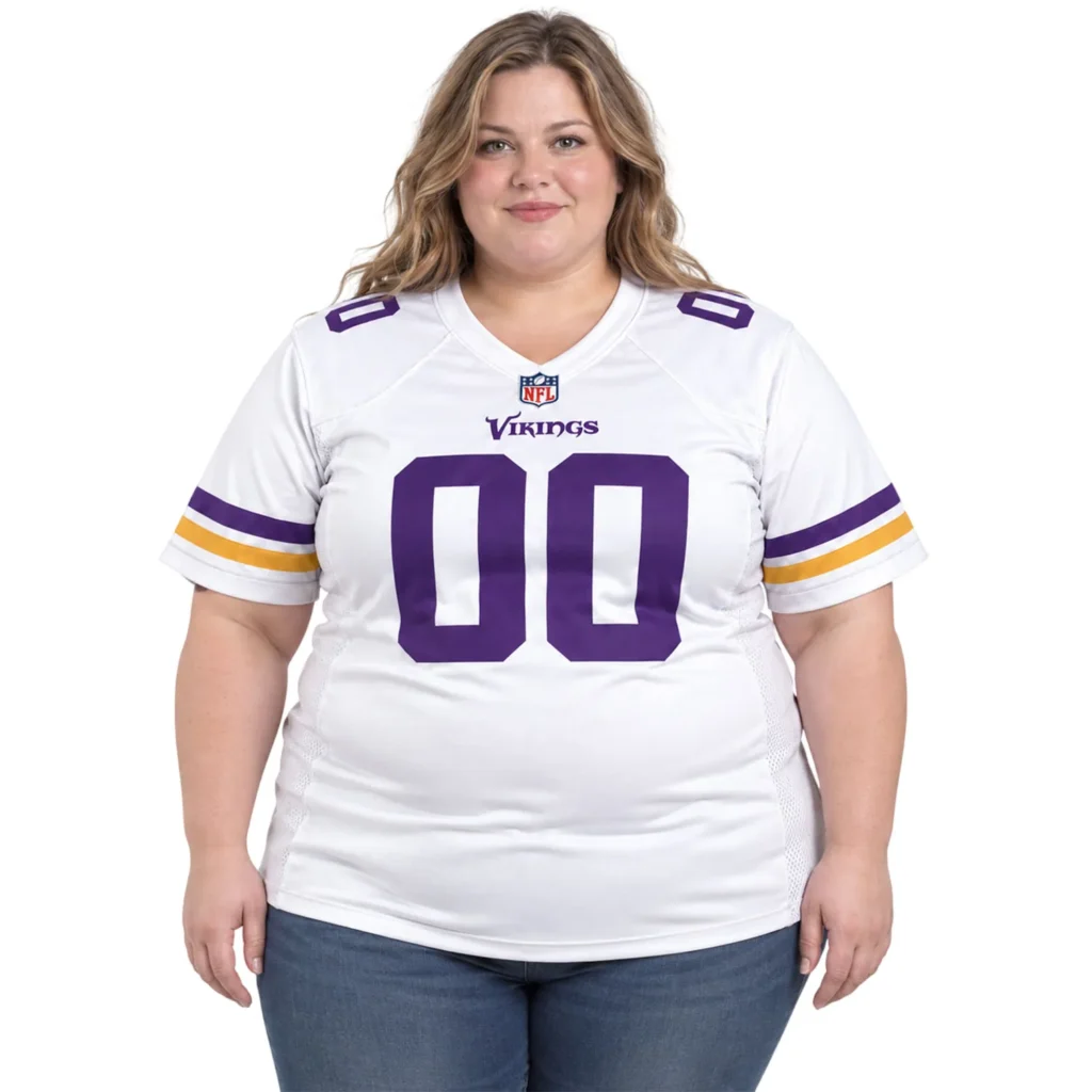 Minnesota White Jersey Football Mom Gear Bold Name and Number