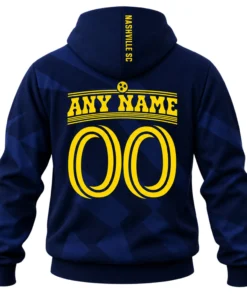 Nashville SC Navy Hoodie Dynamic Skyline Style Custom