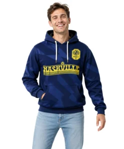 Nashville SC Navy Hoodie Dynamic Skyline Style Custom