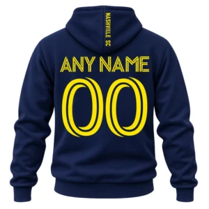 Navy Nashville Pullover Hoodie Vibrant Skyline Graphic Custom