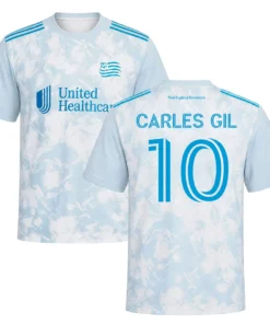 NE Revolution White Jersey Carles Gil – Legendary Fan Gear