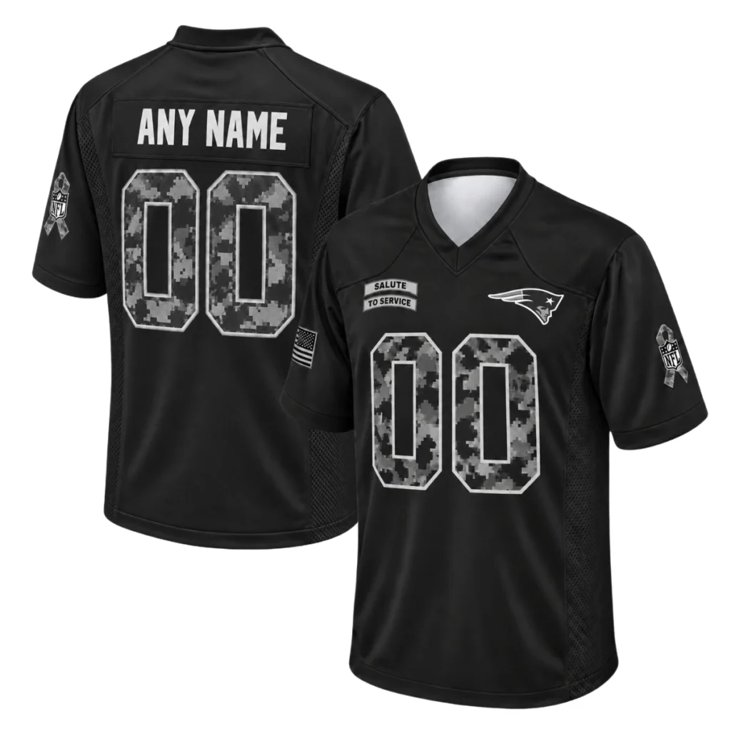 New England Patriots Black Jersey Powerful 2026 Salute