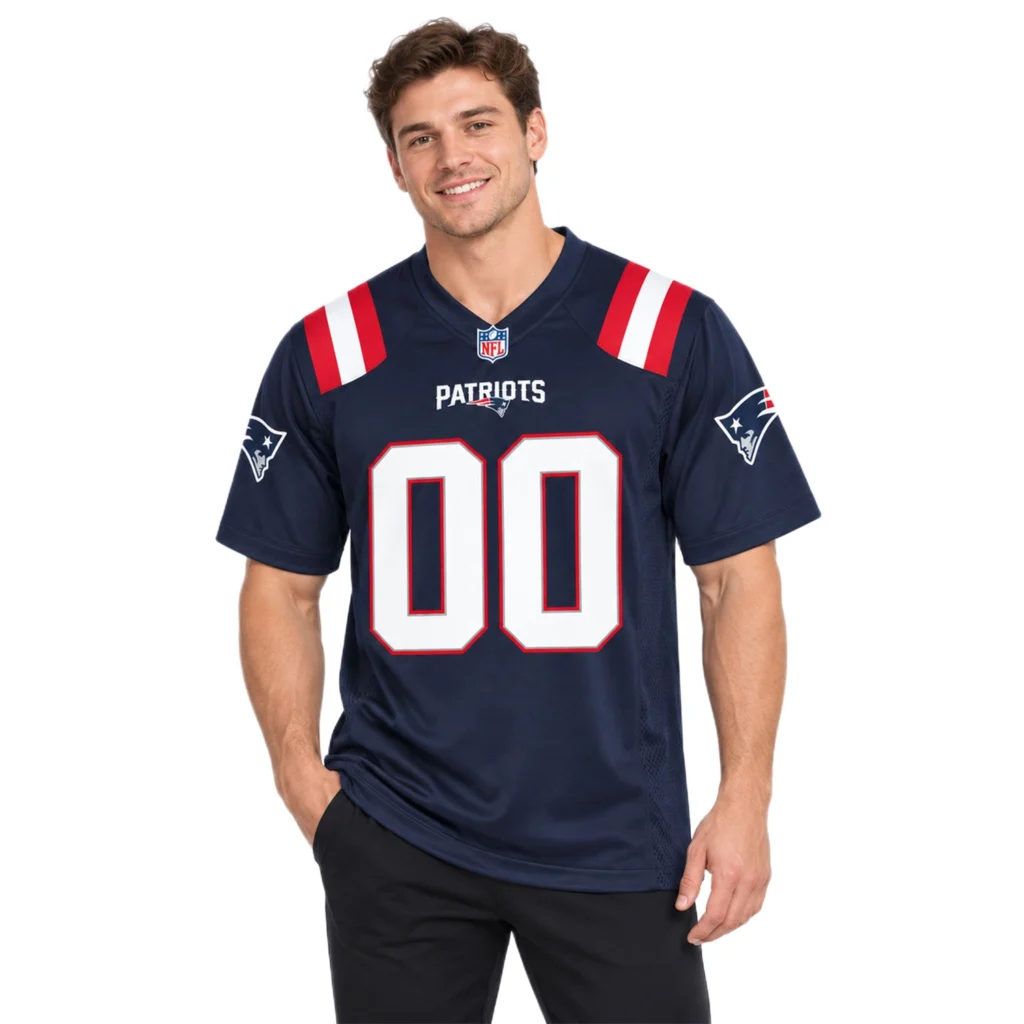New England Patriots Jersey Bold Navy Custom Fanwear