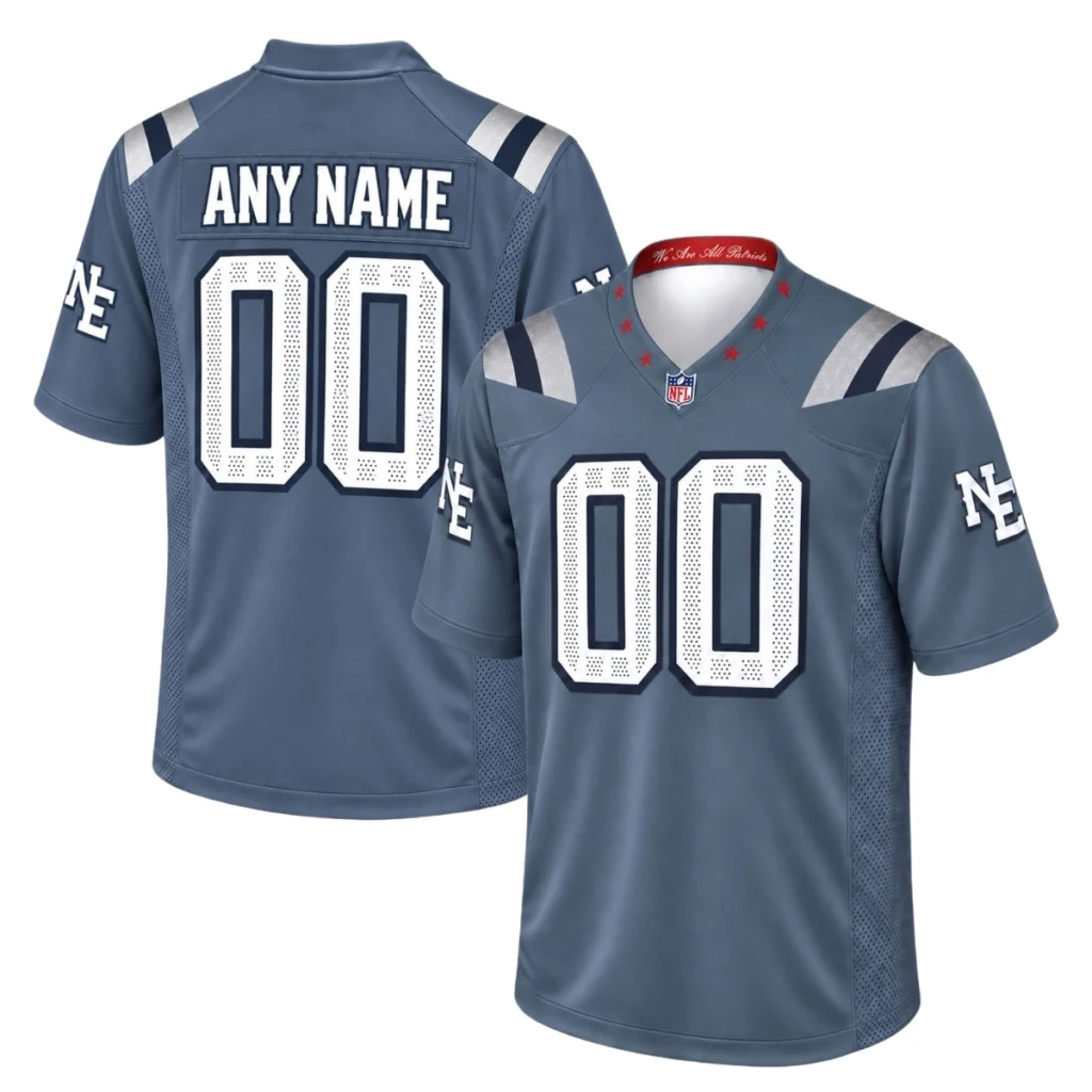 New England Patriots Rivalries Jersey Bold Blue Custom