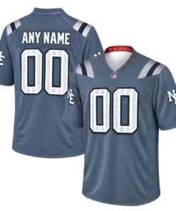 New England Patriots Rivalries Jersey Bold Blue Custom