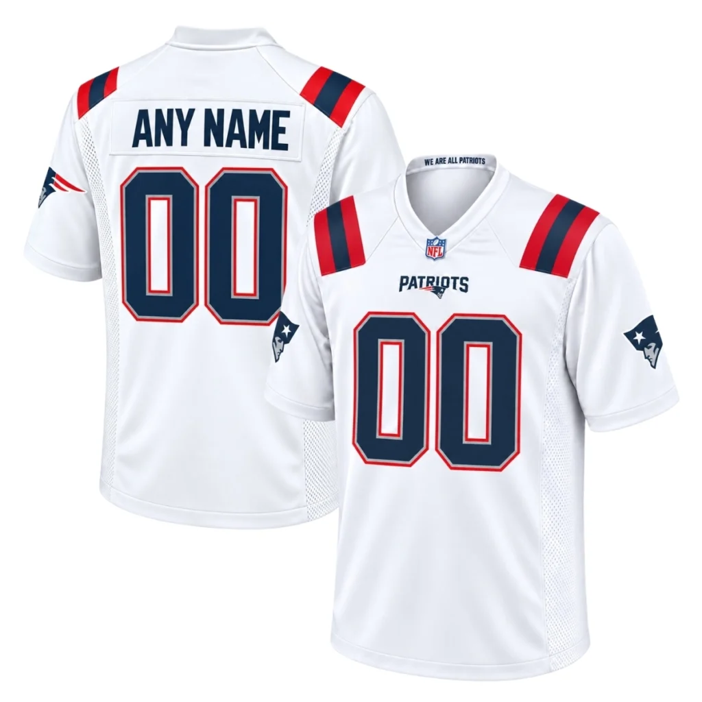 New England Patriots White Jersey Custom Remarkable Look