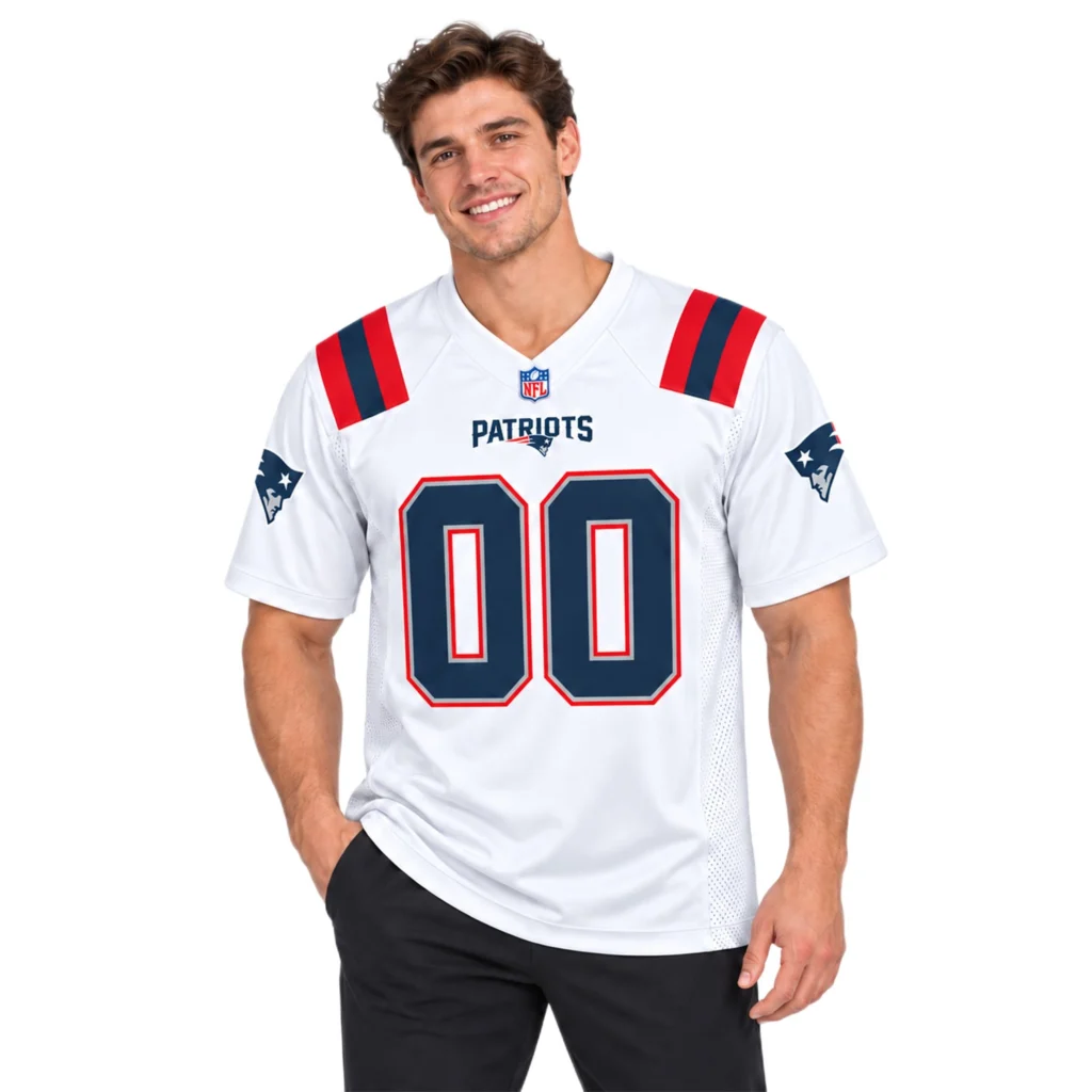 New England Patriots White Jersey Custom Remarkable Look