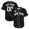 New York Yankees Black Jersey Bold Pinstripe MLB Jersey