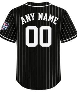 New York Yankees Black Jersey Bold Pinstripe MLB Jersey