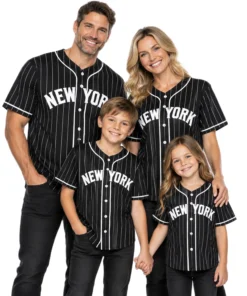 New York Yankees Black Jerseys Custom Player Elite Pinstripe Style