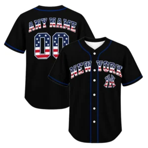 New York Yankees Black USA 250 Jersey Custom Player Dynamic Style