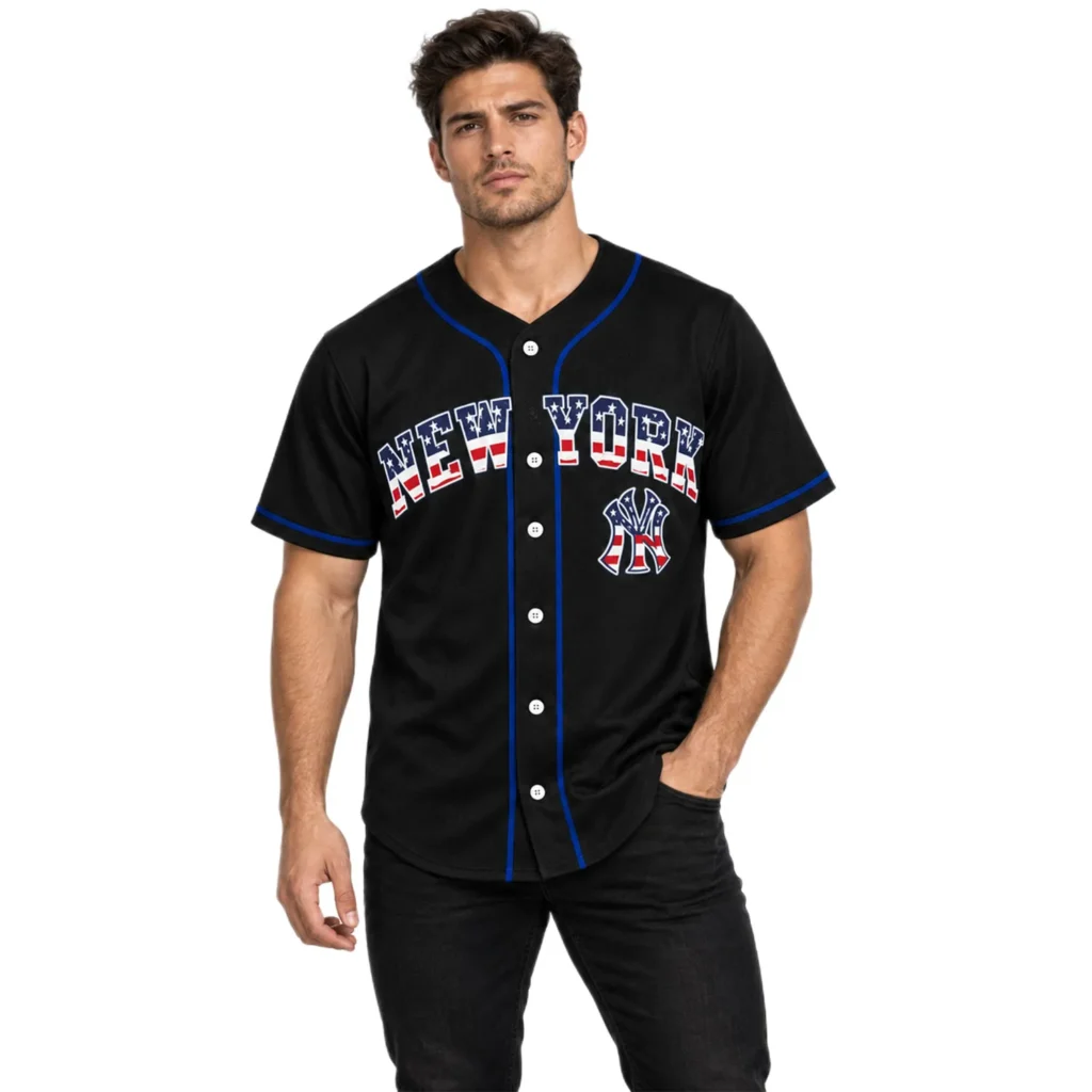 New York Yankees Black USA 250 Jersey Custom Player Dynamic Style