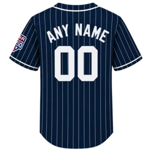 New York Yankees Navy Pinstripe Jersey Dynamic Retro Style