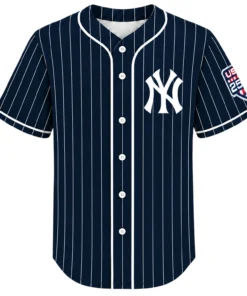 New York Yankees Navy Pinstripe Jersey Dynamic Retro Style