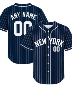 New York Yankees Pinstripe Jersey Custom Player Vibrant Style