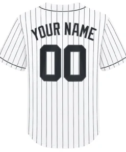 New York Yankees White Home Jersey Custom Epic Pinstripe