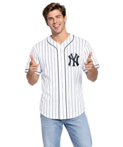 New York Yankees White Home Jersey Custom Epic Pinstripe